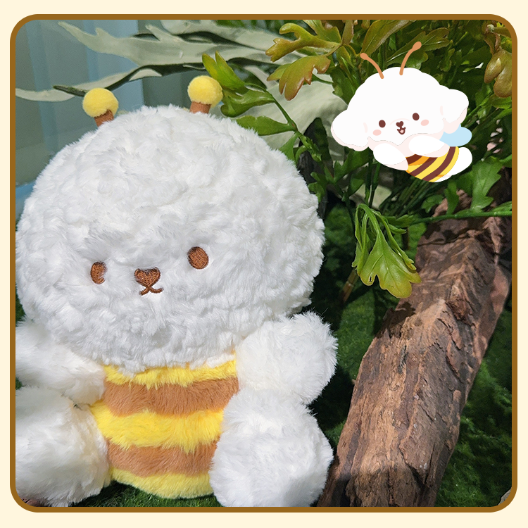 Sunflower Series Little Bee-chon Bichon Plush Toy